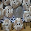 18 Buttons mKET Art Deco Pattern Faux Bone Plastic Buttons Size 32L 13/16" 20MM 2-Hole sew on Craft Scrapbook Sewing Sweet eco Cool view 1