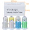 New brothread 8 Spools UV Color Changing Embroidery Machine Thread Kit 30WT 500M(550Y) Each Spool for Embroidery, Quilting, Sewing view 4