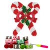 DL-YTG Latch Hook Kits Rug Bow Crochet Yarn Cushion Colour Pre-Printed Canvas Cover Rug Needlework DIY Hook and Latch Kit Home Decoration 52x38cm/20 X15inch view 1