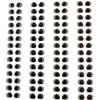 Adhesive Resin Eyes FNY 1002 - Micro - 80 Pairs - W/H: 5.7mm x 4.7mm (0.22" x 0.18") - for use with Cold Porcelain Air Dry Clay, Polymer Clay, EVA, Felt, Fabric, Plaster, Paper, Ceramic and More view 1