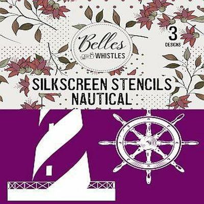 Dixie Belle Silkscreen Stencil - Nautical - 8 x 9 - 3 Individual Stencils - Reusable Painting Stencil for Crafts, Furniture, Wood, Plastic, Canvas