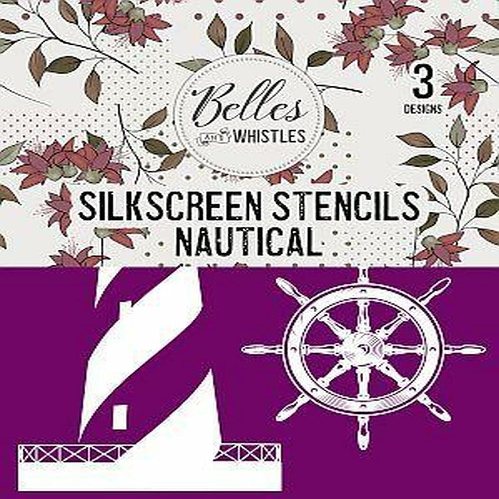 Dixie Belle Silkscreen Stencil - Nautical - 8 x 9 - 3 Individual Stencils - Reusable Painting Stencil for Crafts, Furniture, Wood, Plastic, Canvas