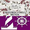Dixie Belle Silkscreen Stencil - Nautical - 8 x 9 - 3 Individual Stencils - Reusable Painting Stencil for Crafts, Furniture, Wood, Plastic, Canvas view 1