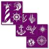 Dixie Belle Silkscreen Stencil - Nautical - 8 x 9 - 3 Individual Stencils - Reusable Painting Stencil for Crafts, Furniture, Wood, Plastic, Canvas view 2