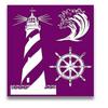 Dixie Belle Silkscreen Stencil - Nautical - 8 x 9 - 3 Individual Stencils - Reusable Painting Stencil for Crafts, Furniture, Wood, Plastic, Canvas view 3
