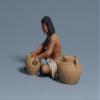 Team Miniatures Conquest of the Americas CLB6010 Arawak Woman Making Pottery 1:30 Scale Pewter view 1