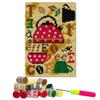 DL-YTG Latch Hook Kits Rug Coffee Crochet Yarn Cushion Colour Pre-Printed Canvas Cover Rug Needlework DIY Hook and Latch Kit Christmas Home Decoration 52x38cm/20 X15inch view 1