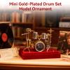 Miniature Drum Set Model, Desktop Finger Drum Set Miniature Musical Instrument Set Figurine for Home Office Desk Decoration, Display with Storage Box (5.4 Inch) view 4