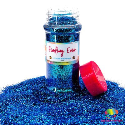 The Glitter Guy: Finding Emo (Premium Color Shifting Blue Sh-medium Glitter) 3oz SH-MEDIUM 0.025" 1/40" 0.635MM Glitter for Crafts Tumblers Decoration DIY Projects