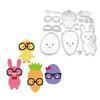 Cartoon Easter Rabbit Chick Egg Carrot Metal Die Cuts, Cutting Dies for Card Making Clearance, Embossing Dies for Scrapbooking, DIY Album Paper Cards Decoration view 1