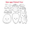 Cartoon Easter Rabbit Chick Egg Carrot Metal Die Cuts, Cutting Dies for Card Making Clearance, Embossing Dies for Scrapbooking, DIY Album Paper Cards Decoration view 2