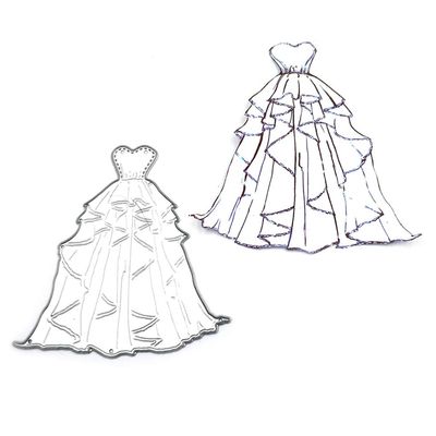 Heart Wedding Dress Metal Die Cuts, Cutting Dies for Card Making Clearance, Embossing Dies for Scrapbooking, DIY Album Paper Cards Decoration