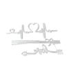 Cartoon ECG Love Arrow Metal Die Cuts, Cutting Dies for Card Making Clearance, Embossing Dies for Scrapbooking, DIY Album Paper Cards Decoration view 1