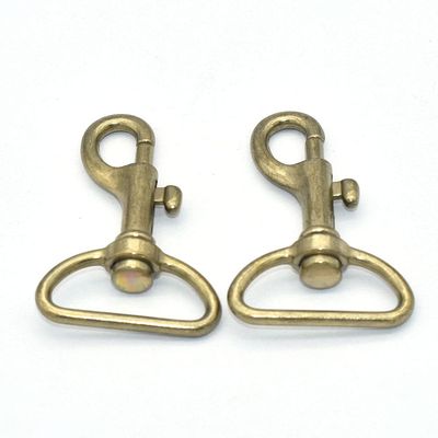 25mm Bronze Lobster Swivel Clasp with D Rings Swivel Clasp Lobster Clasp Push Gate Snap Swivel Hook Keychain Purse Handbag Hook 1.8'' 6 PCS
