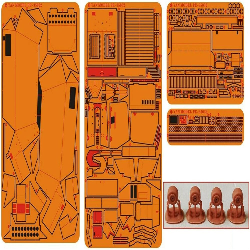 YANPE35032 1/35 German Army Fighter Self-Propelled Cannon Mader 1 Etched Part (For Tamiya 35370) Plastic Model Parts