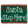 DIY Latch Hook Kits Santa Stop Here Throw Carpet Embroidery Cover Rug Pattern Color Printed Canvas 34x24in, Crochet Needlework Crafts for Kids and Adults view 1