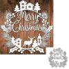 Christmas Leaves Wreath Metal Die Cuts,Merry Christmas Ornaments Deer House Tree Cutting Dies Cut Stencils for DIY Scrapbooking Photo Decorative Embossing Paper Dies for Scrapbooking Card Making view 4