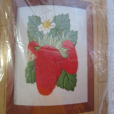 Strawberries Crewel Embroidery Kit