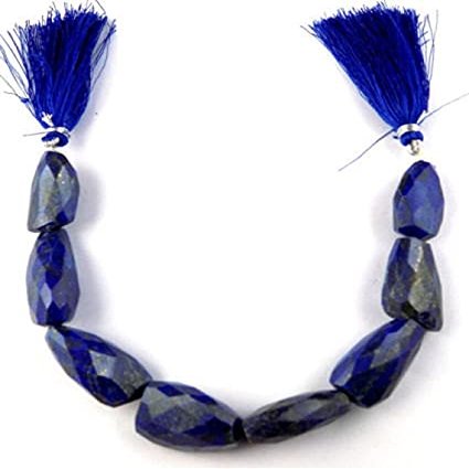 Beads Gemstone 1 Strand Natural Lapis Lazuli Gemstone Faceted Drilled Nuggets 7 Inch Long Long Beads 14x21-11x27mm Code-HIGH-40107