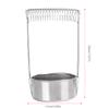 Zerodis Brush Washer, Painting Brush Cleaner Uncovered Stainless Steel Oil Painting Pen Straight Washing Holder Portable Leak Proof Stable Screen Removable Wash for view 2