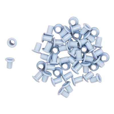Craftelier - Pack of 50 Mini Eyelets Ideal for Card Making, Scrapbooking and Crafts | Suitable for Various Materials | Size Approx. 3 mm Inside Diameter and 5 mm Outside Diameter - Baby Blue Colour