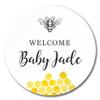 Bee baby favor stickers, Welcome Labels, Honey jar favor stickers or seed packet labels, Honey Bee Themed Baby Shower or Bridal Shower view 1