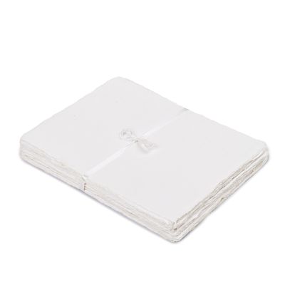 LEATHER VILLAGE Watercolor Paper - 6 X 4 inches, 50 Sheets - Mixed Media Watercolor Paper - 150 GSM Thick Deckle Edge Virgin Cotton Handmade Paper - White