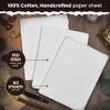 LEATHER VILLAGE Watercolor Paper - 6 X 4 inches, 50 Sheets - Mixed Media Watercolor Paper - 150 GSM Thick Deckle Edge Virgin Cotton Handmade Paper - White view 2