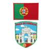 A-ONE 2 PCS Pack- Praa do Comrcio Shield Embroidery+Portugal Flag Applique, Lisbon Square Patch, Country Patch, DIY Embroidery, Sew-on/Iron-on Badge for Jeans Jackets Clothes Backpack NO.351C view 2