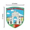 A-ONE 2 PCS Pack- Praa do Comrcio Shield Embroidery+Portugal Flag Applique, Lisbon Square Patch, Country Patch, DIY Embroidery, Sew-on/Iron-on Badge for Jeans Jackets Clothes Backpack NO.351C view 3