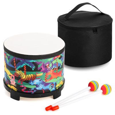 Tosnail 8 Inch Percussion Drum with Storage Bag and Mallets, Musical Instrument for Christmas Birthday Gift - Jungle