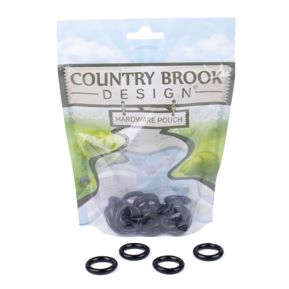 Country Brook Design - 50-5/8 Inch Black Powder Coated Welded Heavy O-Rings