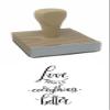 Hampton Tech Love Makes Everything Better Rubber Stamp, 2 X 2'' Wood Stamp view 1