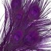 100 Pieces Purple Bleached & Dyed Peacock Tail Eye Wholesale Feathers (Bulk) 10-12 Long Halloween Craft Supply | Moonlight Feather view 3