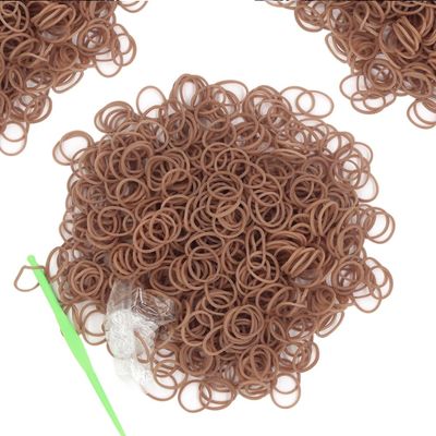 6000-Pack Rubber Loom Bands Making Kit,50PCS S-Clips10-Hooks,Colorful Rubber Bands Refill Kits for Weaving DIY Crafting Gift (Coffe)