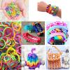 6000-Pack Rubber Loom Bands Making Kit,50PCS S-Clips10-Hooks,Colorful Rubber Bands Refill Kits for Weaving DIY Crafting Gift (Coffe) view 2