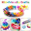 6000-Pack Rubber Loom Bands Making Kit,50PCS S-Clips10-Hooks,Colorful Rubber Bands Refill Kits for Weaving DIY Crafting Gift (Yellow) view 2