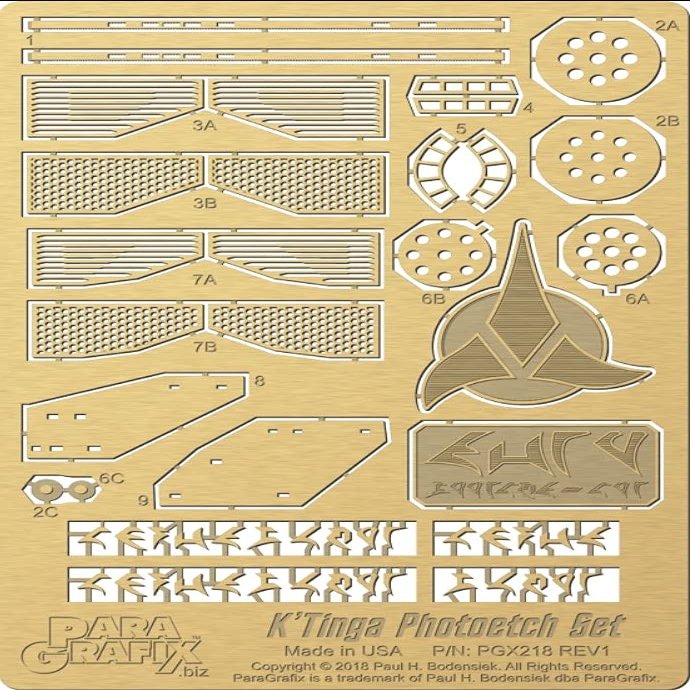 BIBNY Paragrafix 1/350 K'Tinga Photoetch Set PGX218