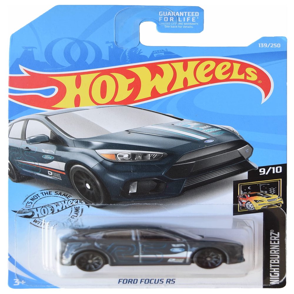 Hot Wheels Ford Focus RS, [Black] 139/250 Nightburnerz 9/10