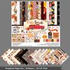 Inkdotpot Autums Fall Break Collection Double-Sided Scrapbook Paper Kit Cardstock 12"x12" Card Making Paper Pack with Sticker Sheet - 16 Pages - Orange & Black view 3
