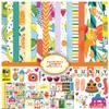 Inkdotpot Summer Fruit Theme Collection Double-Sided Scrapbook Paper Kit Cardstock 12"x12" Card Making Paper Pack with Sticker Sheet - 16 Pages - Multicolor view 1