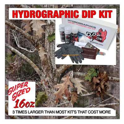 Hydrographic Dip Kit True Timber Kanati 50% Scale 16oz dip Demon Hydro dip Dipping