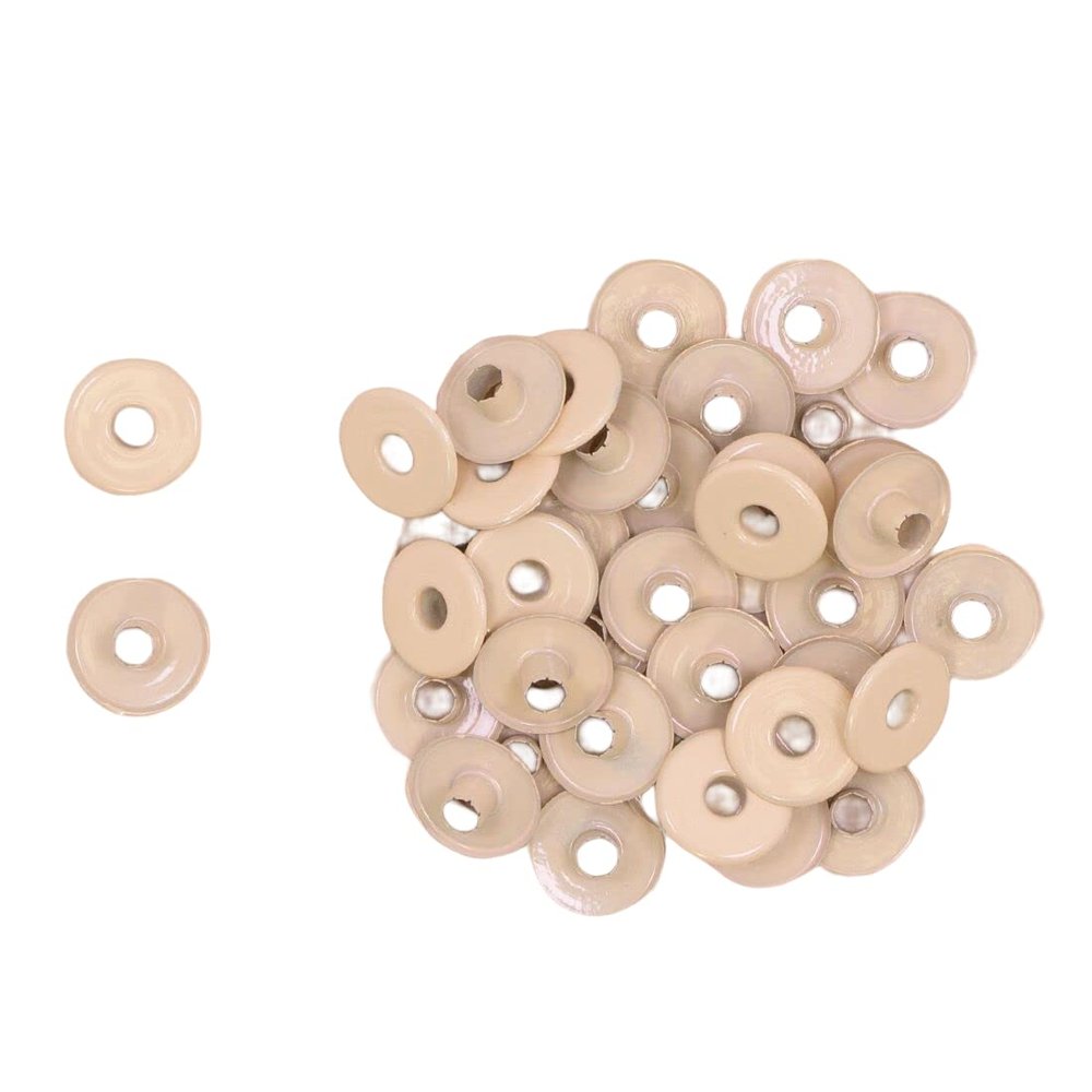 Craftelier - Pack of 40 Wide Eyelets Ideal for Card Making, Scrapbooking and Crafting | Suitable for Various Materials | Size Approx. Inside Diameter 5 mm and Outside Diameter 13 mm - Baby Pink Colour