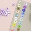 Craftelier - Pack of 40 Wide Eyelets Ideal for Card Making, Scrapbooking and Crafting | Suitable for Various Materials | Size Approx. Inside Diameter 5 mm and Outside Diameter 13 mm - Baby Pink Colour view 2