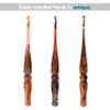 Ommi Ergonomic Handle Crochet Hooks | Handcrafted 7 Orange & Black Swirl Crochet Hook | Knitting Needle, Craft Yarn Weave | Best Gift! (Orange & Black, 7 mm) view 2