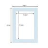 Baby Blue Acid Free 16x20 Picture Frame Mats with White Core Bevel Cut for 12x18 Pictures - Fits 16x20 Frame - Pack of 100 Mats view 3