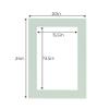 CountryArtHouse Honeydew Acid Free 20x24 Picture Frame Mats with White Core Bevel Cut for 16x20 Pictures - Fits 20x24 Frame - One Mat - with Bag & Backing view 3