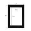 Black Acid Free 5x7 Picture Frame Mat with Black Bevel Cut Core for 4x6 Pictures - Fits 5x7 Frame - Pack of 100 view 3