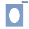Brittany Blue Acid Free 6x7.5 Oval Picture Frame Mat with White Core Bevel Cut for 3x5 Pictures - Fits 6x7.5 Frame view 2