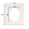 Brittany Blue Acid Free 6x7.5 Oval Picture Frame Mat with White Core Bevel Cut for 3x5 Pictures - Fits 6x7.5 Frame view 3
